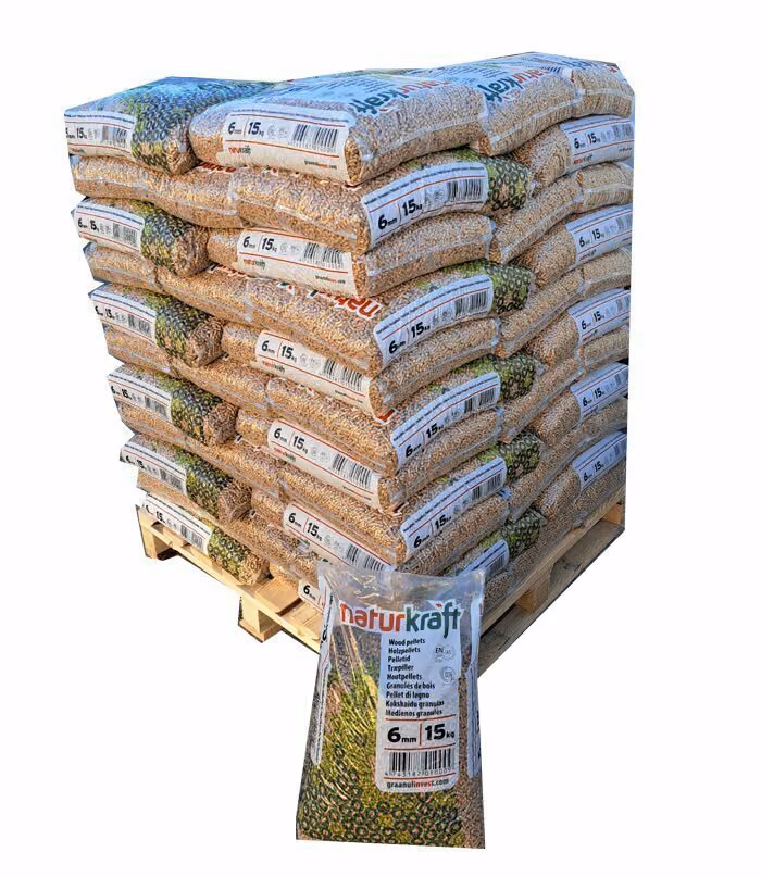 Holz Westerwalder pellets — 1/2 Pallet 36 zakken van 15 kg