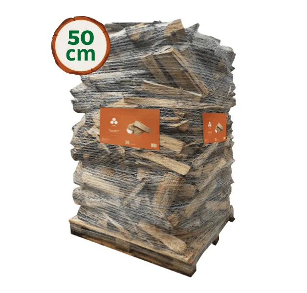 Brandhout 50 cm Wooday – 100% loofhoutblokken