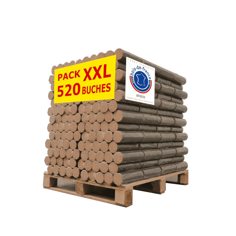 Geperste beukenhoutblokken – 100% beuk – pallet van 1040 kg